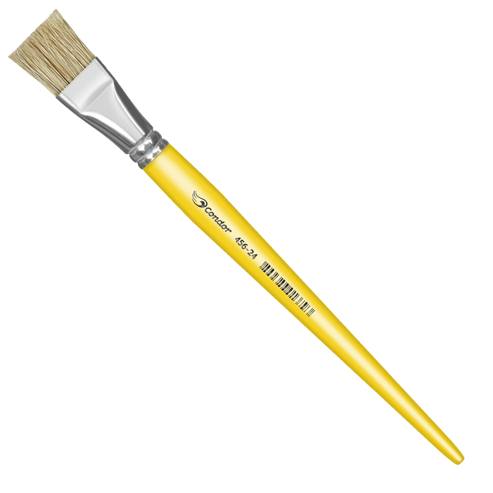 Pincel Condor 456 Chato Pelo Natural Cabo Longo