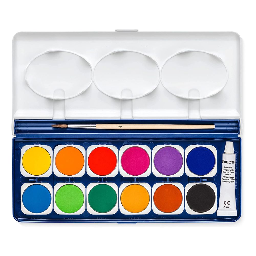 Aquarela em Pastilha Staedtler Noris 888 12 Cores