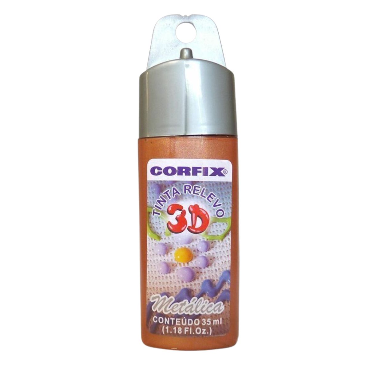 Tinta Relevo 3D Corfix Metalica 35ml - 14500