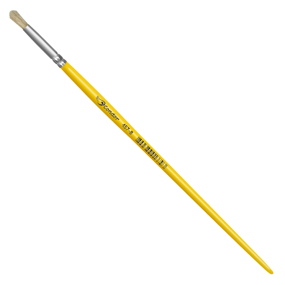 Pincel Condor 457 Redondo Pelo Natural Cabo Longo