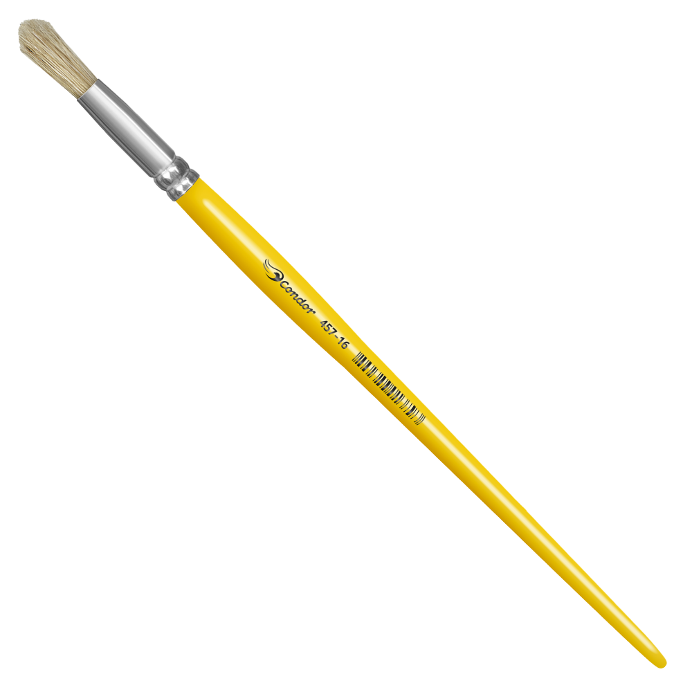 Pincel Condor 457 Redondo Pelo Natural Cabo Longo