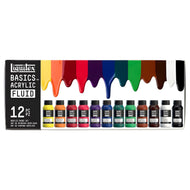 Estojo de Tinta Acrílica Liquitex Basics Fluid 118ml com 12 Cores
