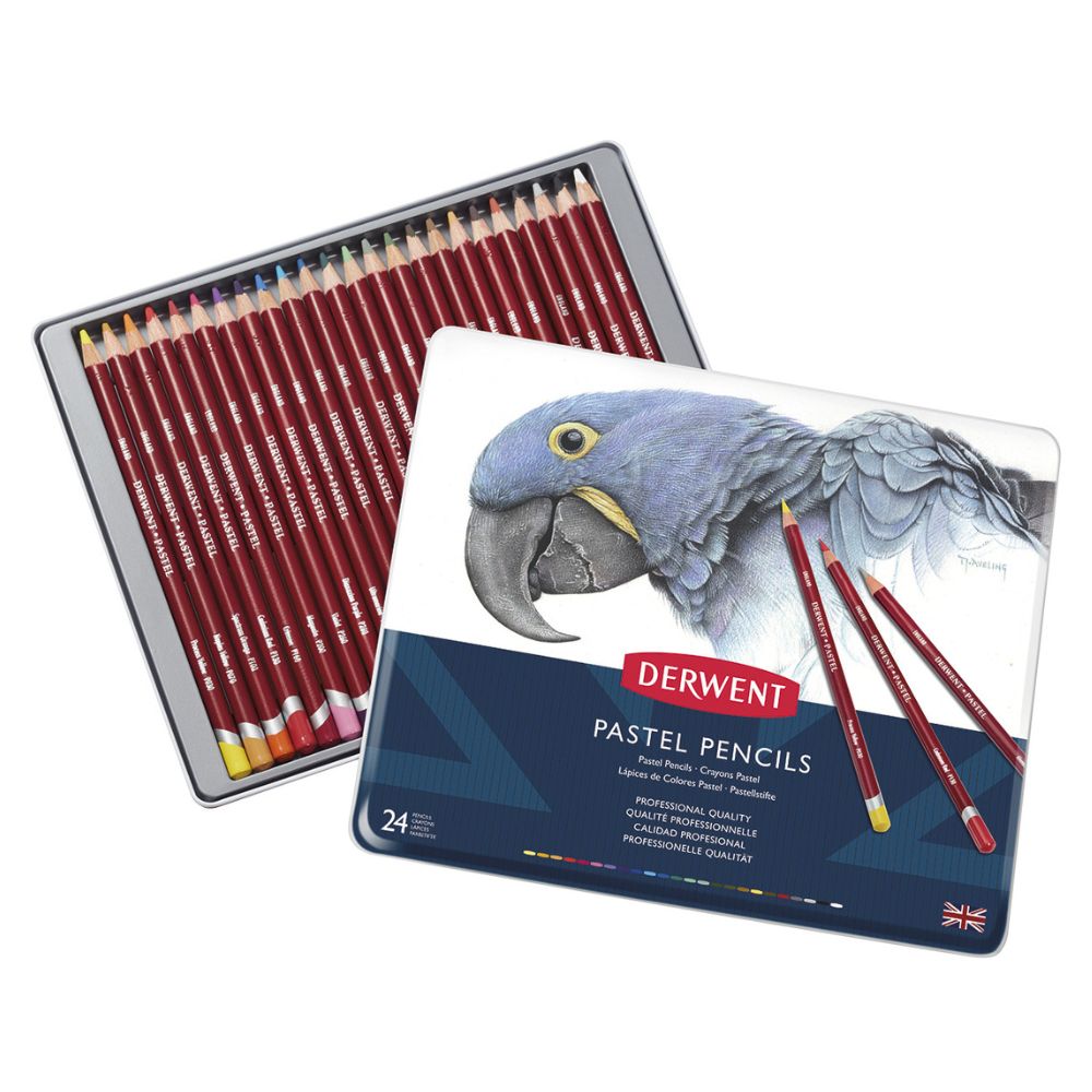 Lápis De Cor Pastel Pencils Derwent 24 Cores