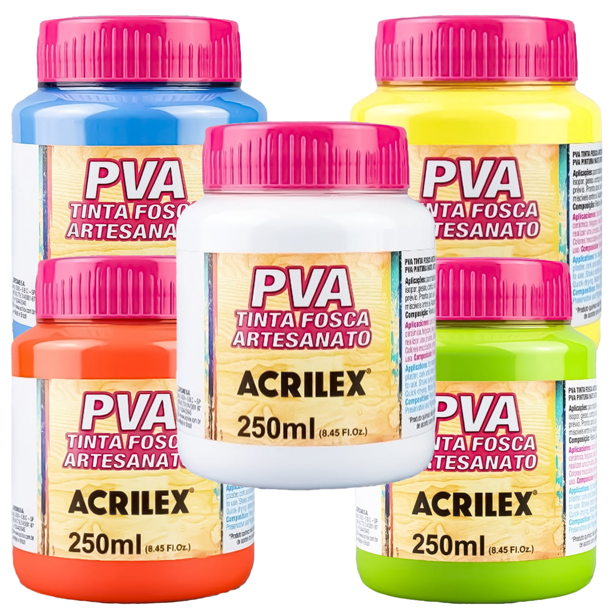 Tinta Pva para Artesanato Acrilex Fosca 250ml 