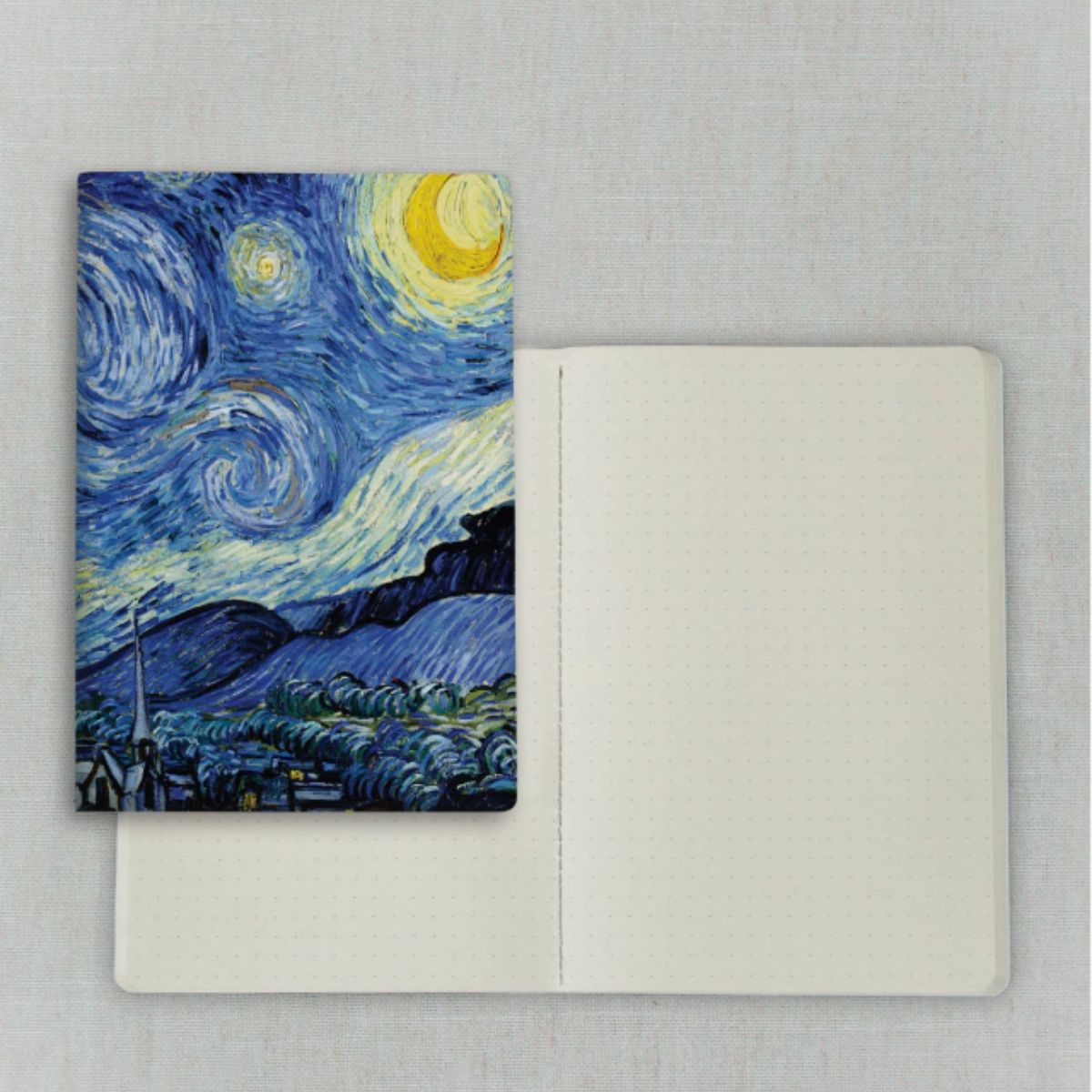Caderno Journal Folk Books 20x13,5 Pontilhado Noite Estrelado 