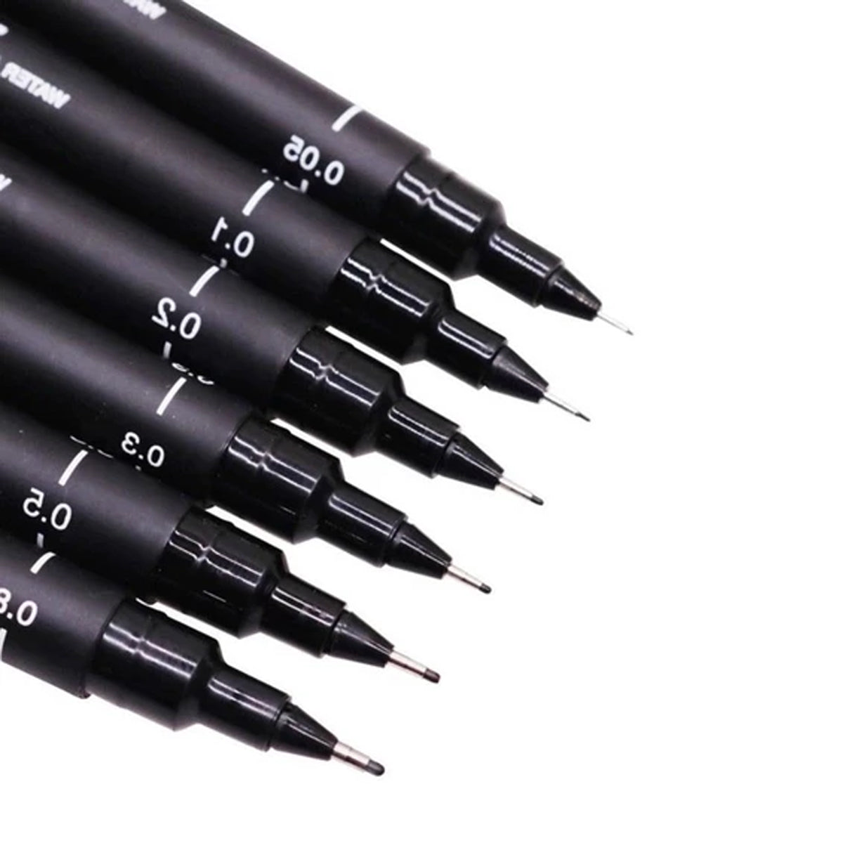 Estojo Caneta Tecnica Pin Fine Line Preto Lettering com 6 Unidades