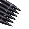Estojo Caneta Tecnica Pin Fine Line Preto Lettering com 6 Unidades