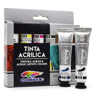 Estojo Tinta Acrílica Corfix 20ml com 6 Cores