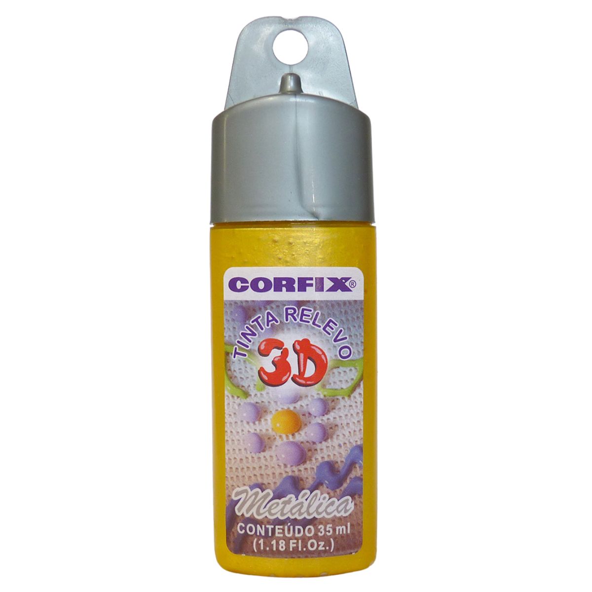 Tinta Relevo 3D Corfix Metalica 35ml - 14500