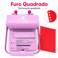 Encadernadora Bindart Conjugada Modelo Cinch 2:1 Furo Quadrado ENC1 - Art & Montagem