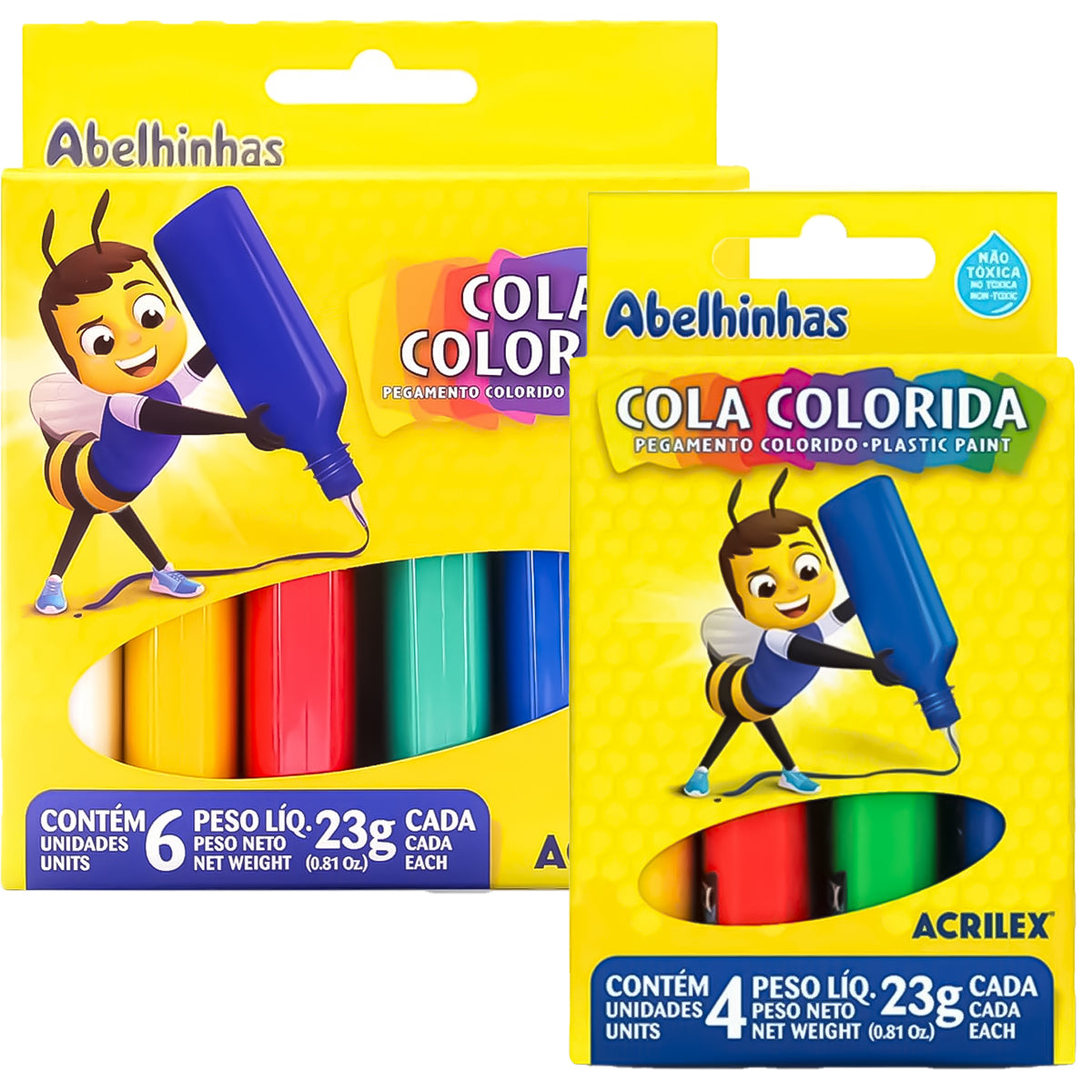 Estojo Cola Colorida Acrilex 23gr 