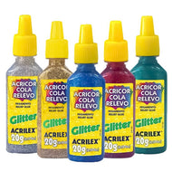 Cola Acricor Relevo Acrilex 20gr Glitter