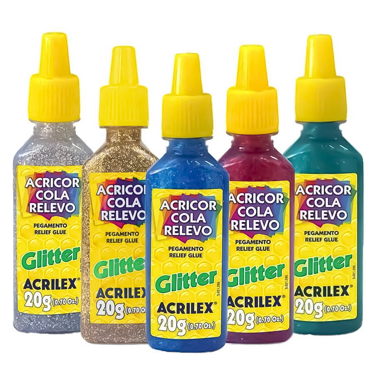 Cola Acricor Relevo Acrilex 20gr Glitter 