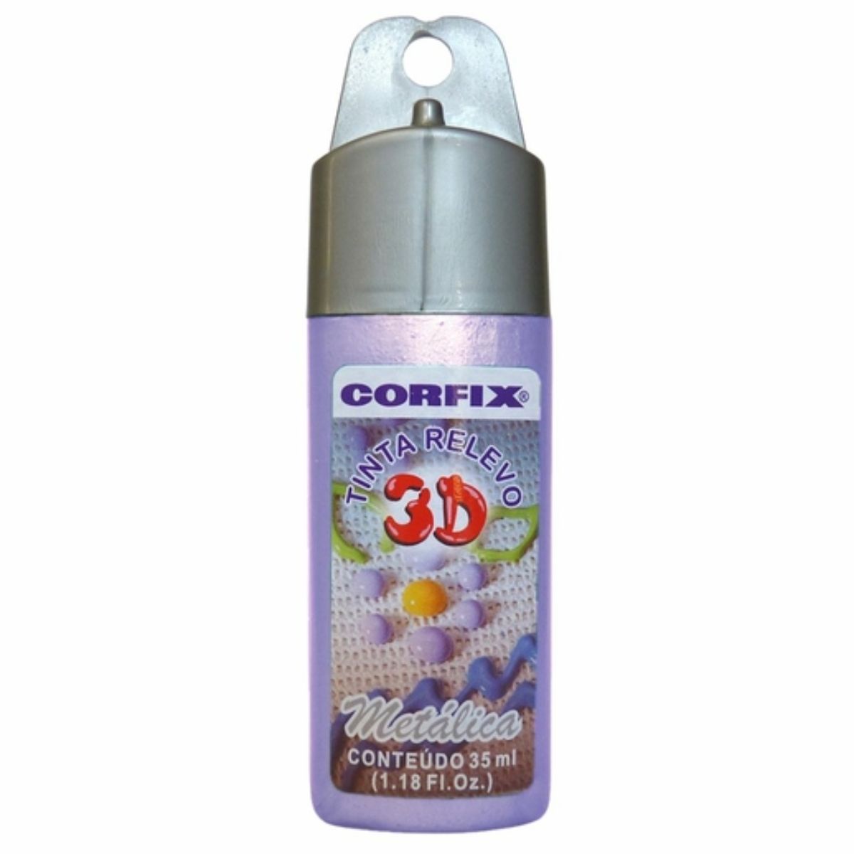 Tinta Relevo 3D Corfix Metalica 35ml - 14500