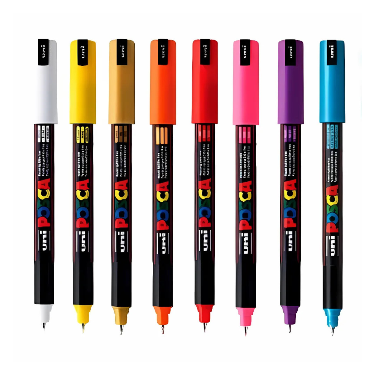 Estojo Caneta Posca Pc-1mr Ponta Extra Fina 0.7Mm com 8 Cores