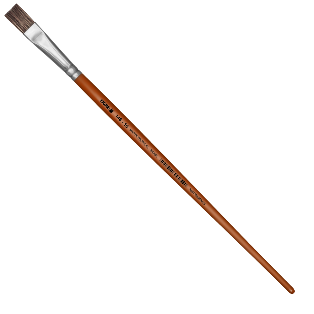Pincel Chato Tigre 146 Pelo Marta Tropical