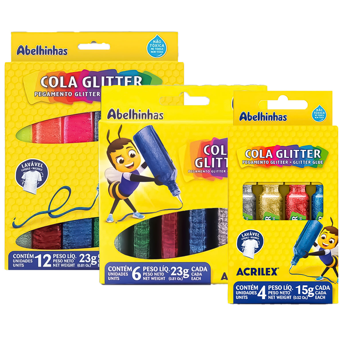 Estojo Cola Glitter Acrilex 