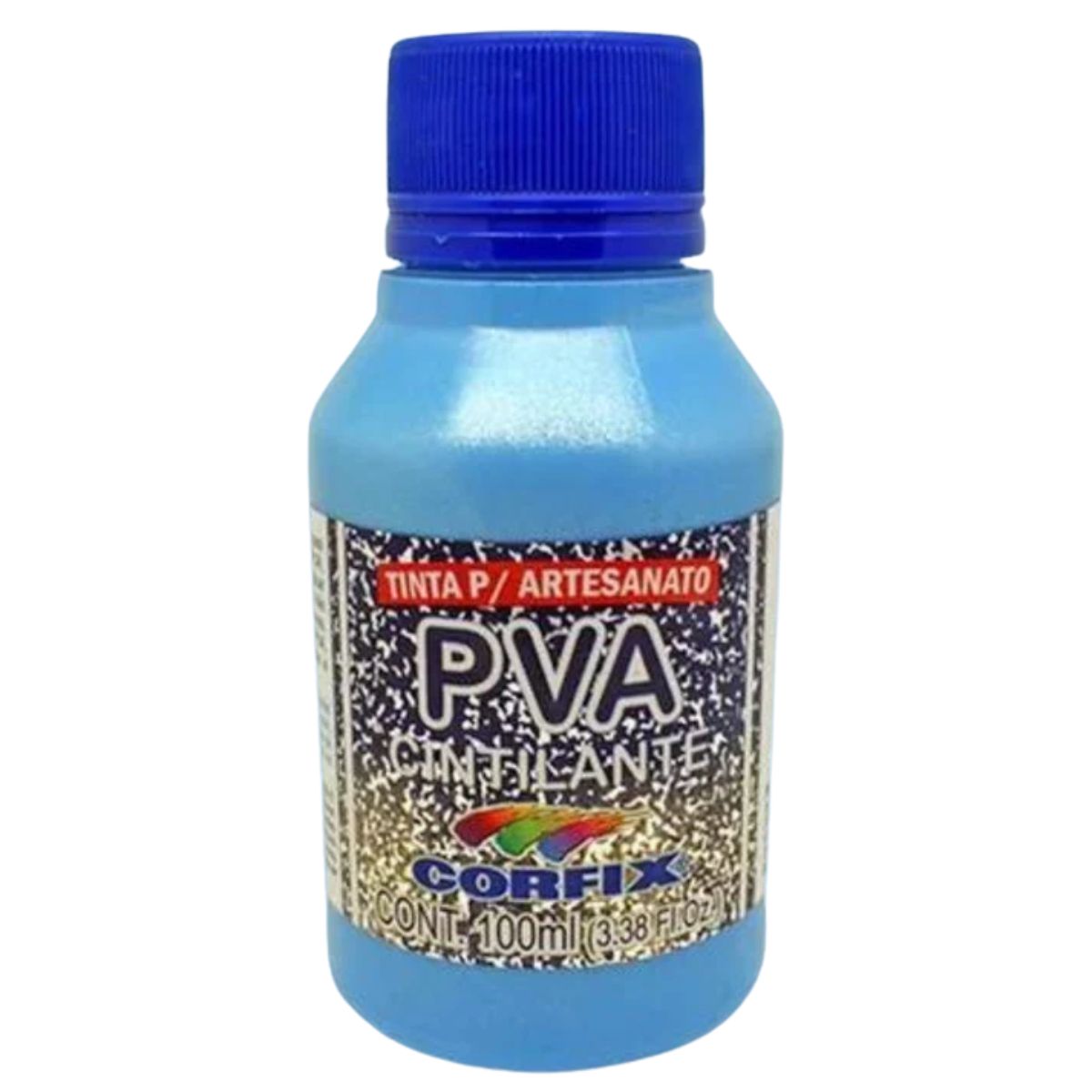 Tinta PVA Para Artesanato Corfix Cintilante 100ml - 16121