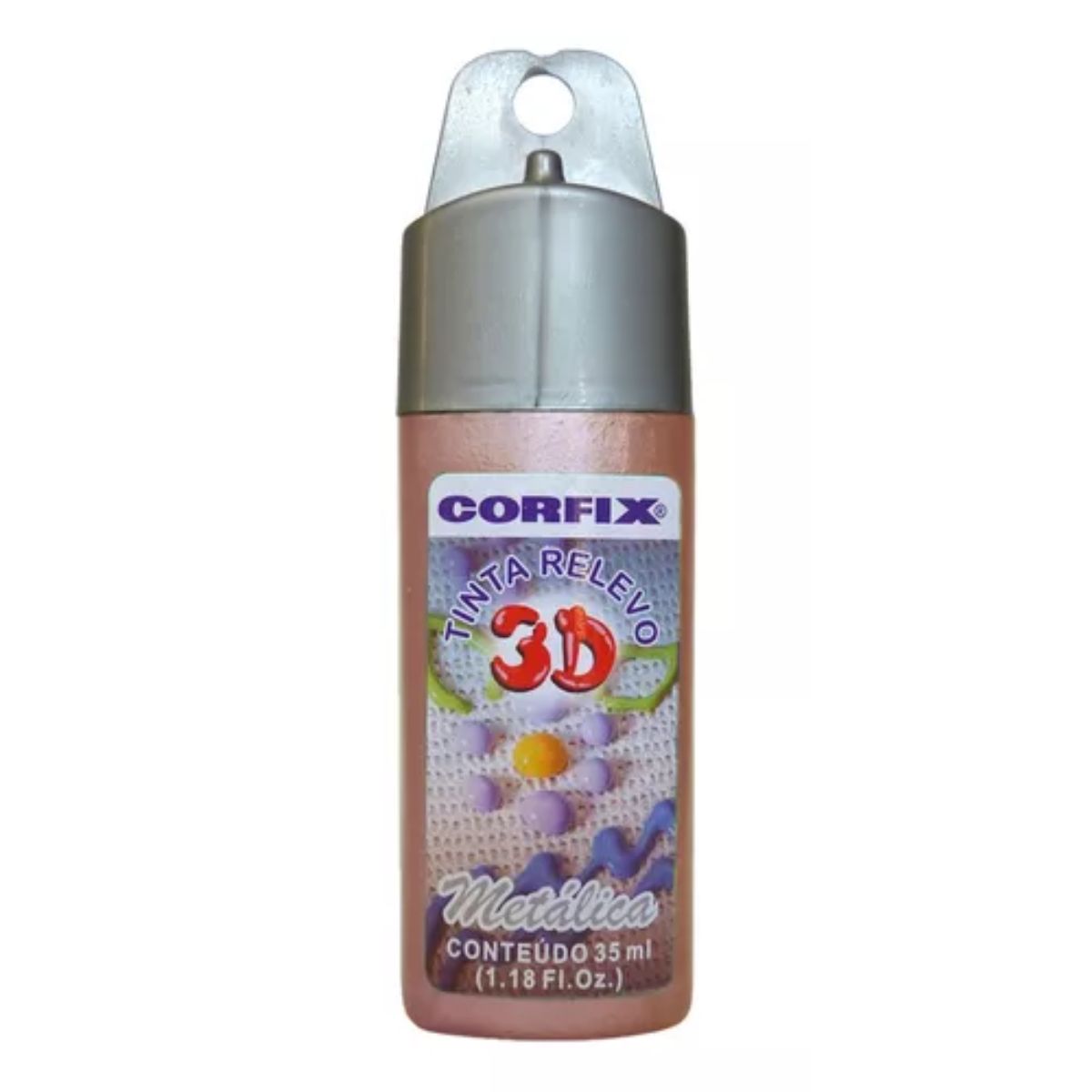 Tinta Relevo 3D Corfix Metalica 35ml - 14500