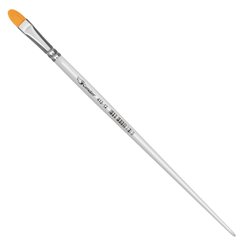 Pincel Condor 412 Lingua de Gato Sintético Cabo Longo